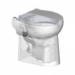 Sanicompact 43 éco+ WC compact avec pompe sanitaire, silencieux, Blanc (C43STD)