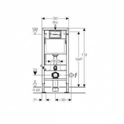 Ensemble bati-support Geberit Duofix UP100 + reservoir pour WC  112 cm (458.103.00.1)