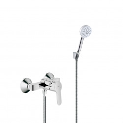 Set Mitigeur monocommande douche + Douchette Pédicure + Barre de douche 65cm + Flexible de douche 1,60m (SATWTSHS4-SET)