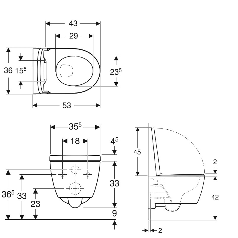 Geberit iCon WC suspendu Rimfree avec fixations invisibles, caréné, avec  abattant softclose (501.664.00.1) - Livea Sanitaire