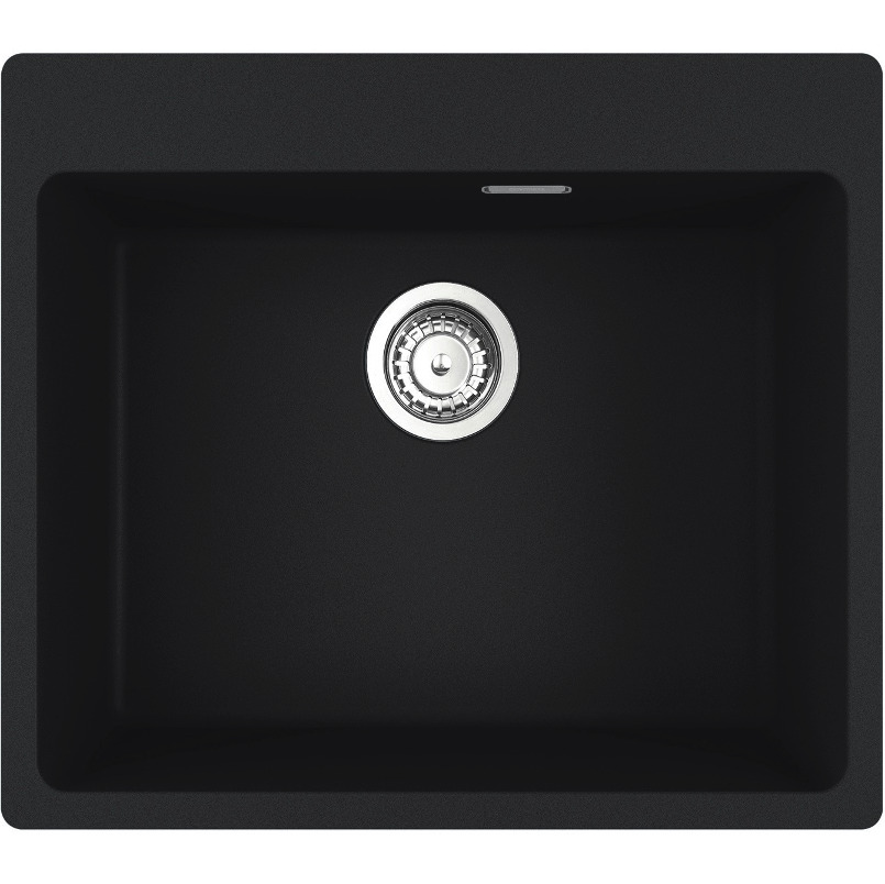 Lavabo à encastrer noir mat céramique avec bouchon de vidange 610 x 465 x  155 mm