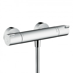 Ecostat Set mitigeur thermostatique + Barre 65cm + Douchette 2 jets + Flexible, Chrome (13211000-Vernis)