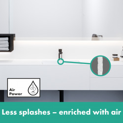Vernis Shape Mitigeur de lavabo ComfortZone 100 avec tirette et vidage synthétique, Noir mat (71561670)