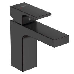 Vernis Shape Mitigeur de lavabo ComfortZone 100 avec tirette et vidage synthétique, Noir mat