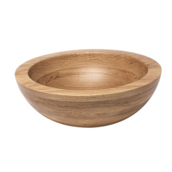 Lavabo à poser en bois Triomini 43x43 cm chêne mat sans trop-plein (GA702)