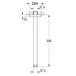  RAINSHOWER bras de douche plafonnier (27484000)