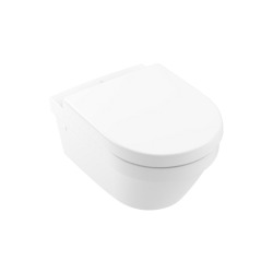 Architectura Combipack WC suspendu sans bride à fond creux DirectFlush + Abattant amovible avec frein de chute, Blanc (4694FR01)