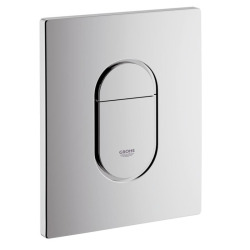 Pack WC Bâti autoportant Grohe + Vitra Integra WC suspendu + Abattant en Duroplast + Plaque chrome (ProjectIntegraClassic-8)