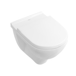 Cuvette à fond creux sans bride O.novo Villeroy & Boch, 360 mm x 560 mm + Abattant softclose, blanc (5660R001)