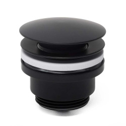  Bonde clic-clac 5/4 avec trop-plein noir mat pour lavabo et vasque (VF785BL)