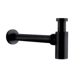 Siphon pour lavabo en laiton - 5/4 - noir mat - SAT - design