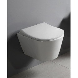 Pack WC Bâti-support autoportant Rapid SL + WC sans bride Lucco Avva, fixations invisibles + Abattant softclose + Plaque chrome