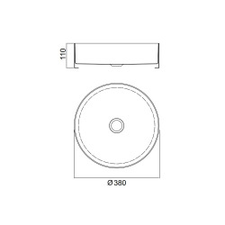 Vasque à poser ronde diamètre 38 cm – inox doré brossé – sans trop-plein – bonde assortie incluse – SAT Aurum