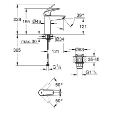 Eurosmart Mitigeur 1/2" Lavabo Taille M (23923003)