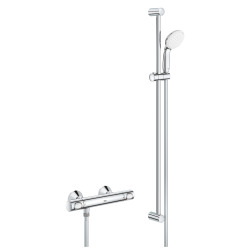 Grohtherm 500 mitigeur thermostatique douche 1/2" avec ensemble de douche, Chrome (34797000)