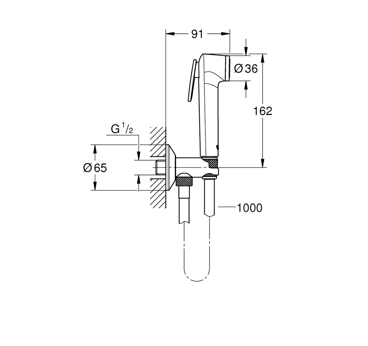 GROHE Tempesta Set de douche avec douchette à main f 30 trigger avec  silverflex 125cm chrome