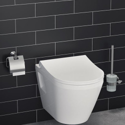 Pack Autoportant Bâti-support Duofix + WC suspendu Integra avec Abattant + Plaque blanche (IntegraClassicGebX)
