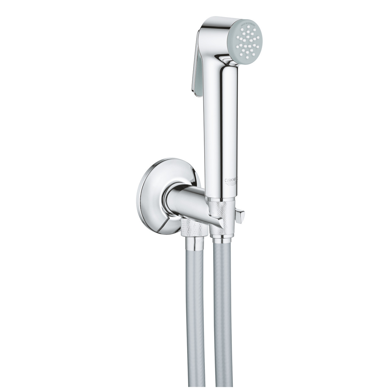 Grohe Pack WC Bâti-support Rapid SL + Cuvette suspendue Vitra + Abattant +  Douchette bidet + Plaque Chrome