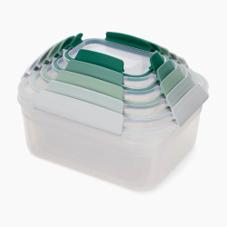 Nest™ lot de 5 boîtes de conservation compactes plastique, vert (81127)