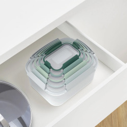 Nest™ lot de 5 boîtes de conservation compactes plastique, vert (81127)