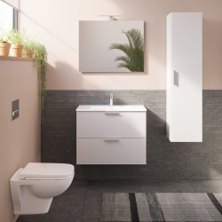 Meuble salle de bain avec lavabo miroir et éclairage Led Vitra Mia 79x61x39,5 cm, cordoba (MIASET80C)