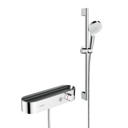 ShowerTablet Select Mitigeur Thermostatique douche 400 avec tablette, Chrome (24360000)