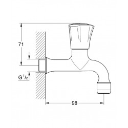 Costa L  Robinet de service 1/2" (30098001)  Costa L  Robinet de service 1/2" (30098001)