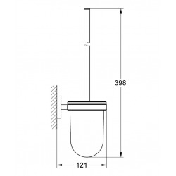 Essentials  Porte-balai de WC en verre (40374001)