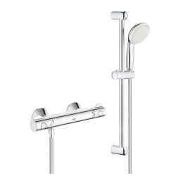 Grohe Euphoria XXL System 310 Colonne de douche avec mitigeur  thermostatique, montage mural cool sunrise brossé - 26075GN0