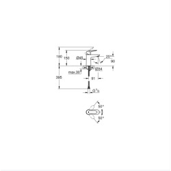 Mitigeur monocommande, 1/2" pour lavabo taille S (MitigeurS1)  Mitigeur monocommande, 1/2" pour lavabo taille S (MitigeurS1)