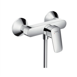 Set de douche Mitigeur Logis + Douchette 2 jets + Barre 65 cm + Flexible, Chrome (71600000-CROMETTA)