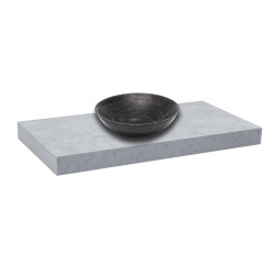 Naturel plan vasque 80x8x50 cm, chêne charleston brun foncé (H3154ST36)