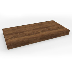 Set Naturel plan vasque 120x8x50 cm + fixation pour plan vasque Dolce 39,5 cm , chêne charleston brun foncé (DO12050DT-FIX1)