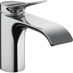 Vivenis Mitigeur de lavabo 80 avec tirette et vidage, bec cascade, chrome