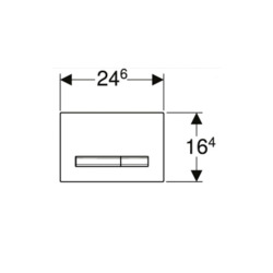 Plaque de déclenchement Sigma 50, noir boutons chrome (115.788.DW.2)  Plaque de déclenchement Sigma 50, noir boutons chrome (115.788.DW.2)