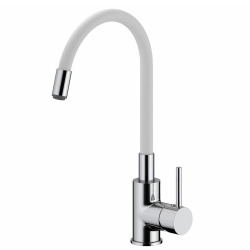 Mitigeur d'évier S-line Pro avec suspension en silicone blanc / chromé SIKOBSLPRO290b