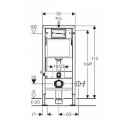 Pack Autoportant Bati-support Geberit Duofix + WC sans bride Livea Bello + Abattant softclose + Plaque blanche (Livea BelloGebAT