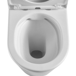 Brevis WC à poser sans bride, avec abattant softclose - remplissage par le bas (SATBRE031RREXVP)