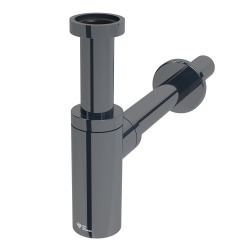 Dark siphon de lavabo design métal 5/4 DN32, gun métal (SATAUSDA)