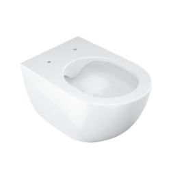  Uni Chrome cuvette suspendu, sans bride, fixations invisibles + abattant softclose, blanc (UniRimless)