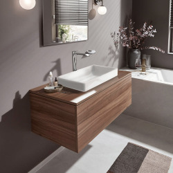 Vivenis Mitigeur de lavabo surélevé 250 sans tirette ni vidage, bec cascade, chrome (75042000)  Vivenis Mitigeur de lavabo surélevé 250 sans tirette ni vidage, bec cascade, chrome (75042000)