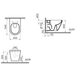 Pack WC Bâti Rapid SL + WC sans bride Integra + Abattant softclose + Plaque chrome