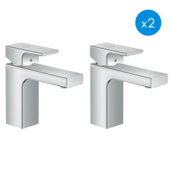 Vernis Shape Mitigeur de lavabo ComfortZone 100 CoolStart avec tirette et vidage synthétique, Chrome (71594000)