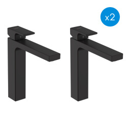 Mitigeur de lavabo 190 sans tirette ni vidage noir mat