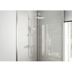 Hansgrohe Vernis Blend Colonne de douche 200 1jet EcoSmart 9 l/min avec mitigeur thermostatique, Chrome (26089000)