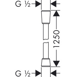  Isiflex Flexible de douche 125 cm, Noir mat (28272670)