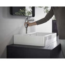 Hansgrohe Focus 100 Mitigeur de lavabo sans tirette ni vidage bas débit, chromé (31513000)