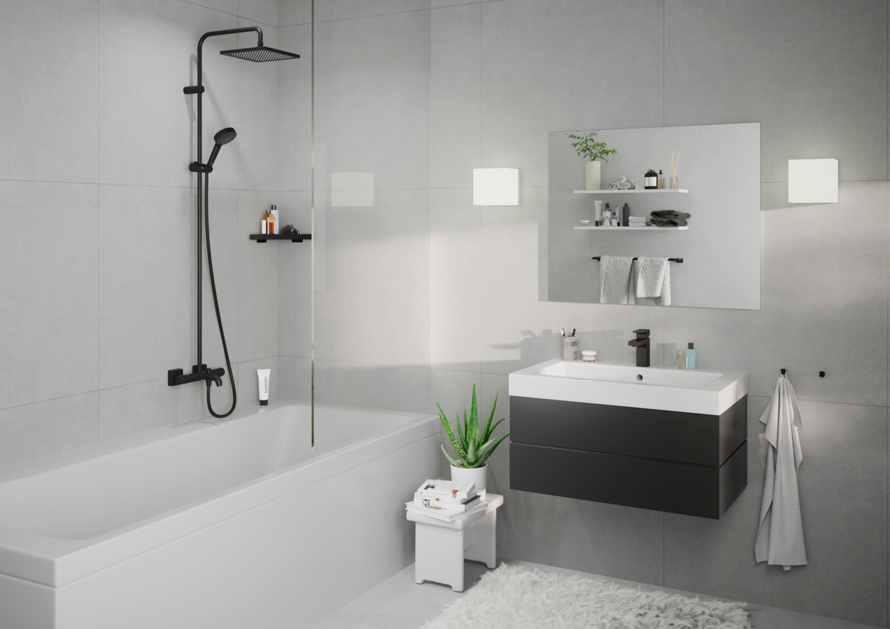 Hansgrohe Vernis Blend Mitigeur de lavabo ComfortZone 100 avec cartouche  céramique, Noir mat (71580670) - Livea Sanitaire