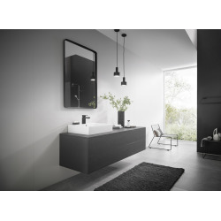 Hansgrohe Vernis Shape Mitigeur de lavabo, avec cartouche en céramique, tirette et vidage synthétique, Noir mat (71594670)