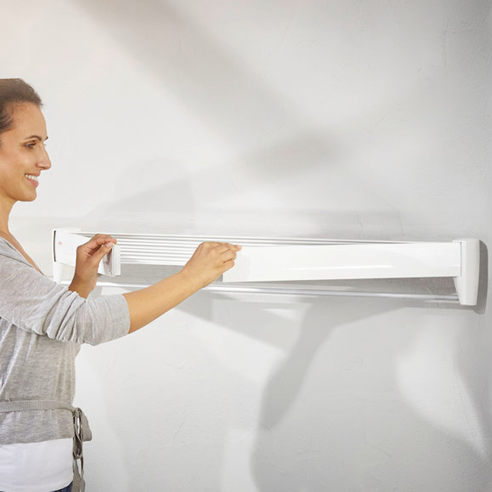 Leifheit Telegant 81 Protect Plus séchoir mural, 103 x 53 cm, Blanc (83100)  - Livea Sanitaire